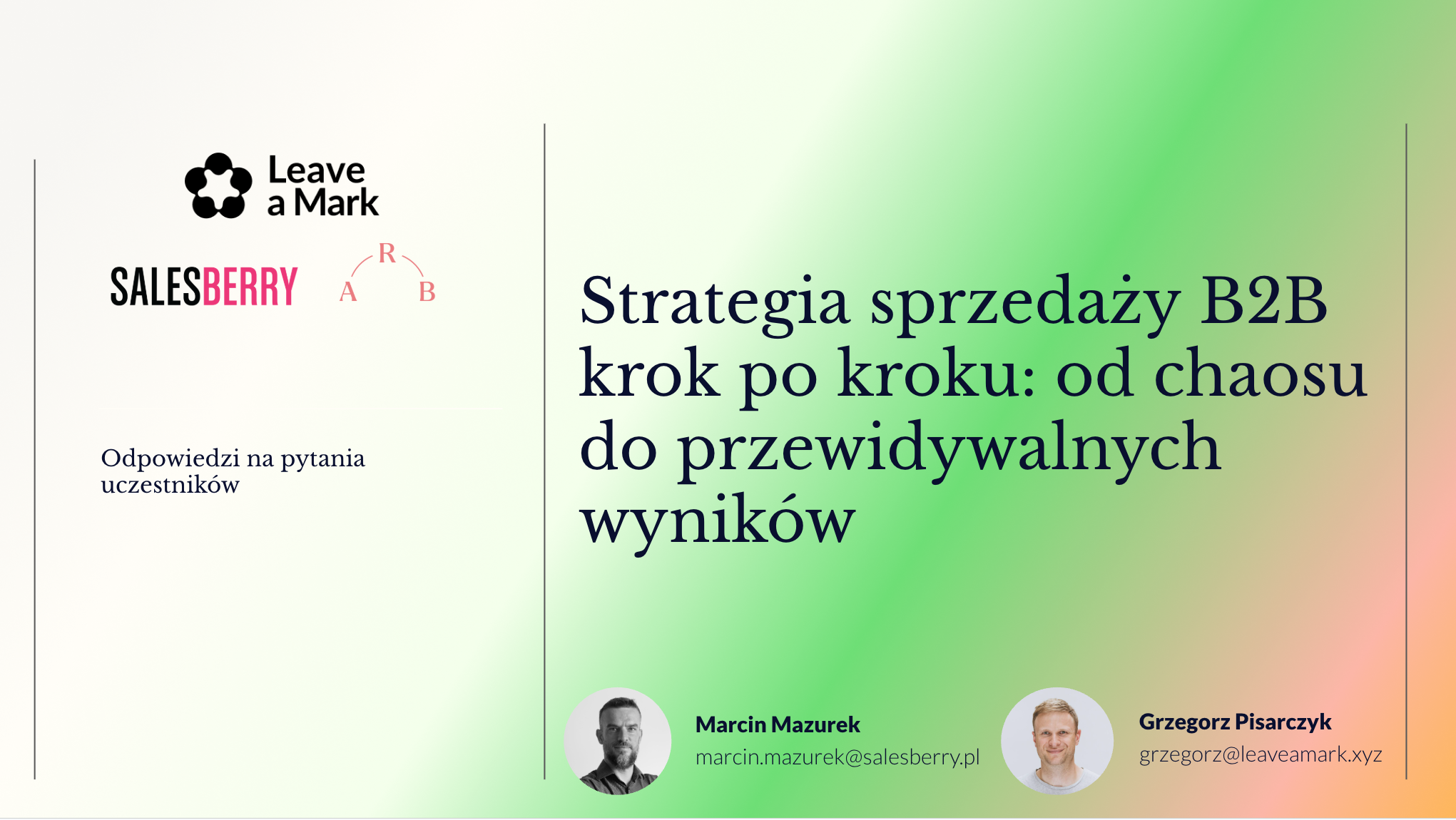 Strategia sprzedaży B2B: pytania od ludzi, którzy chcą zapanować nad chaosem w sprzedaży